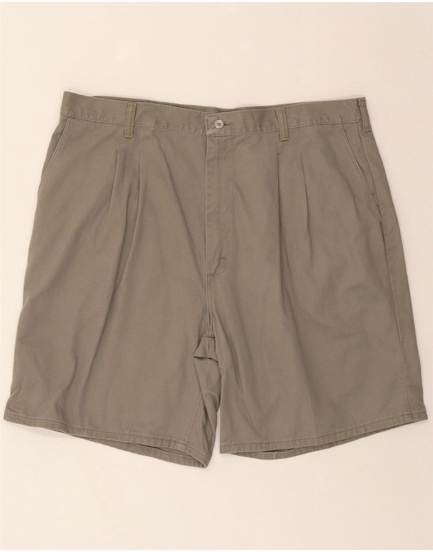 WRANGLER Mens Pegged Chino Shorts W38 XL Grey Slim Fit Design