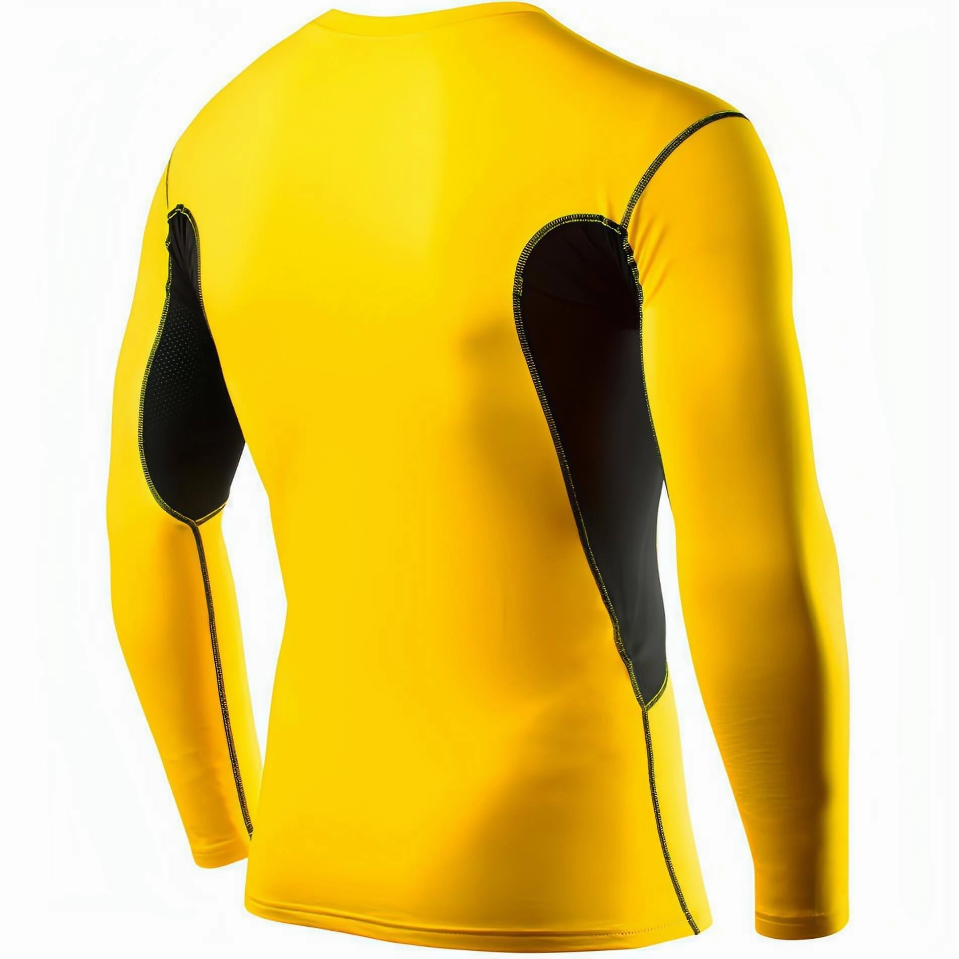 TCA SuperThermal Junior Long Sleeve Compression Top - Yellow EasyCare Fabric