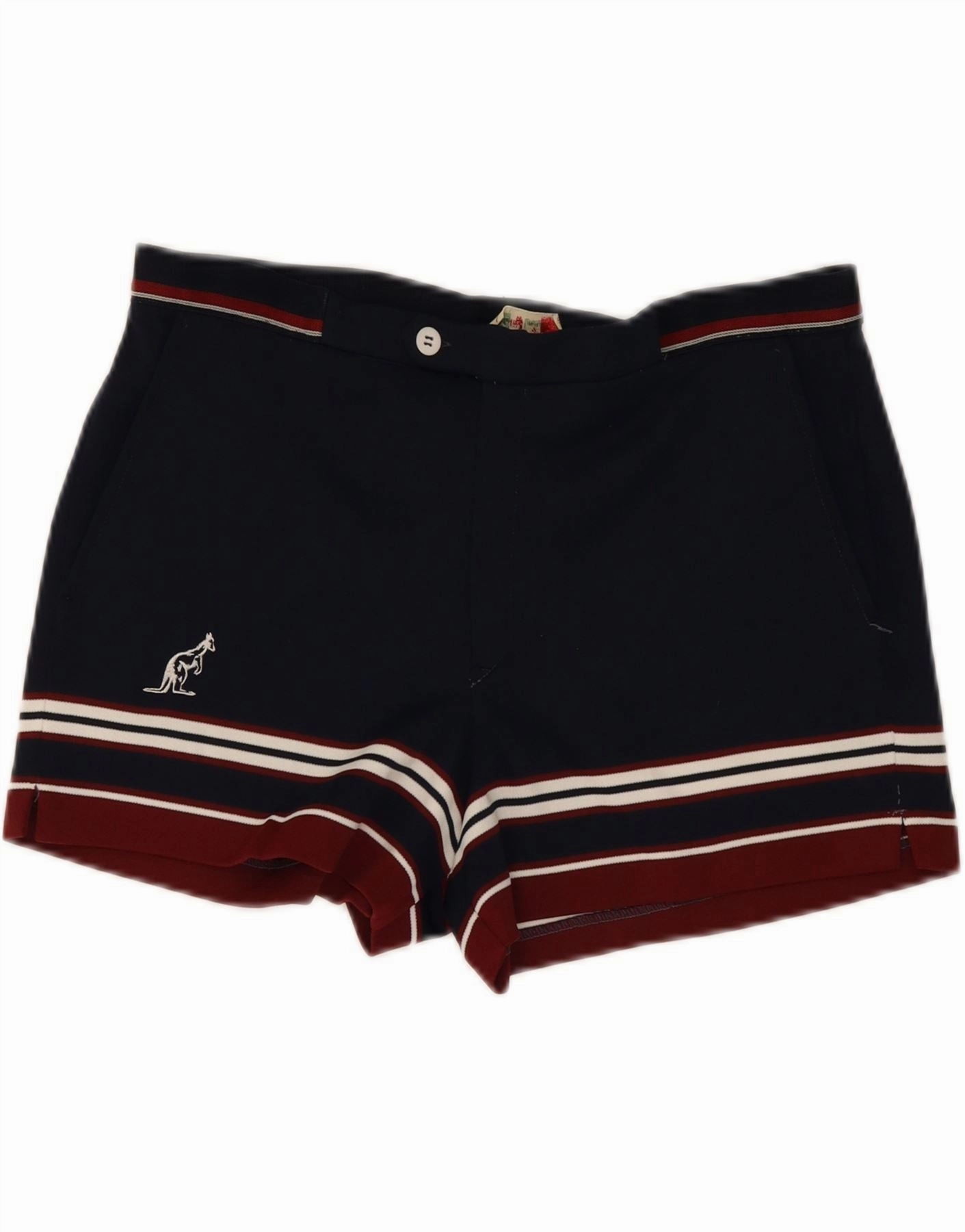 AUSTRALIAN L'ALPINA Mens Chino Shorts IT 50 Large W38 Navy Blue Striped Ultra Lightweight Build