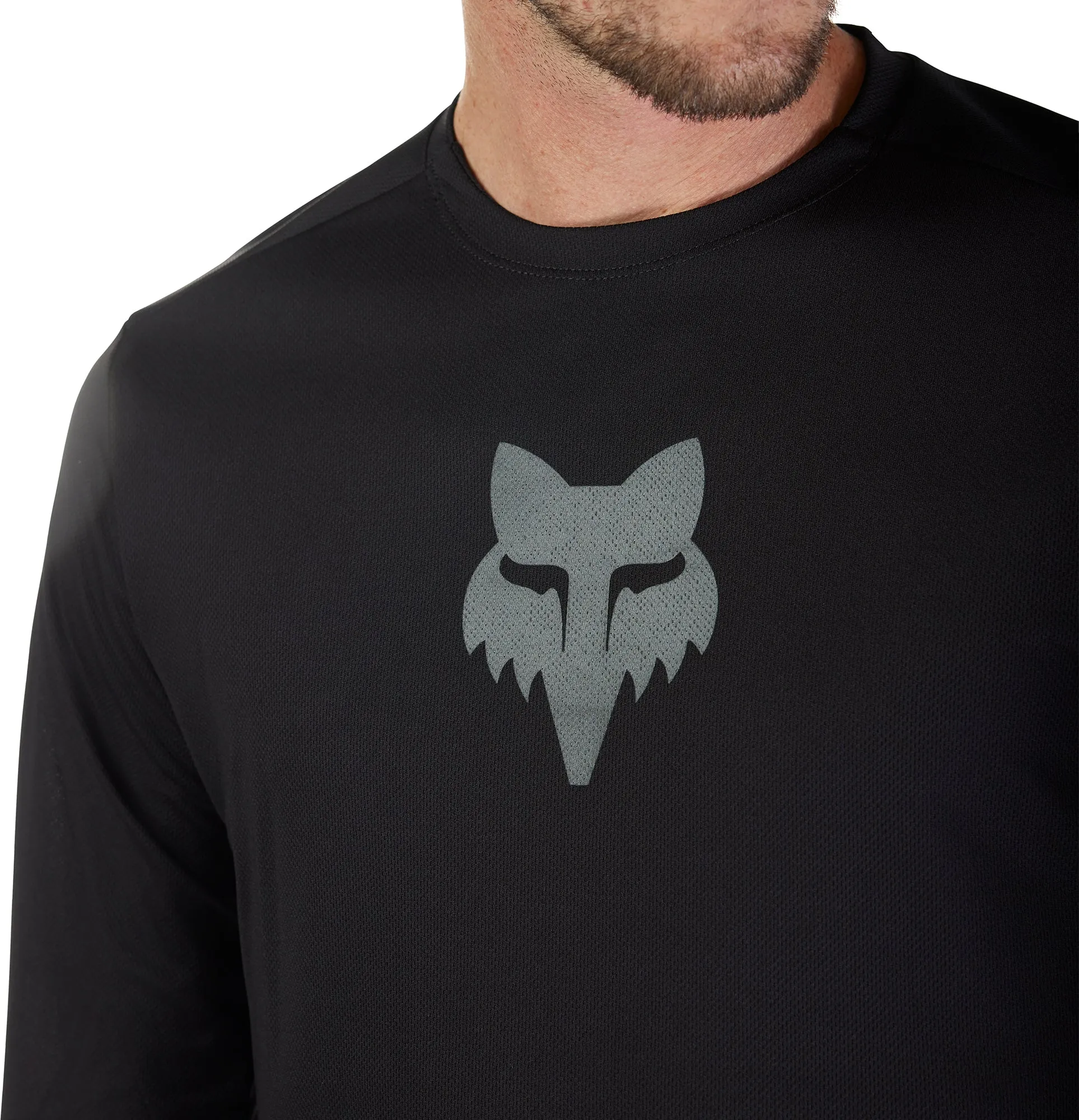 Fox Ranger Fox Head Long Sleeve Mens Cycling Jersey - Black Christmas Smart Comfort