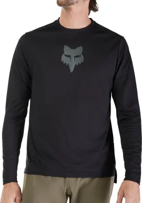 Light Comfort Fox Ranger Fox Head Long Sleeve Mens Cycling Jersey - Black