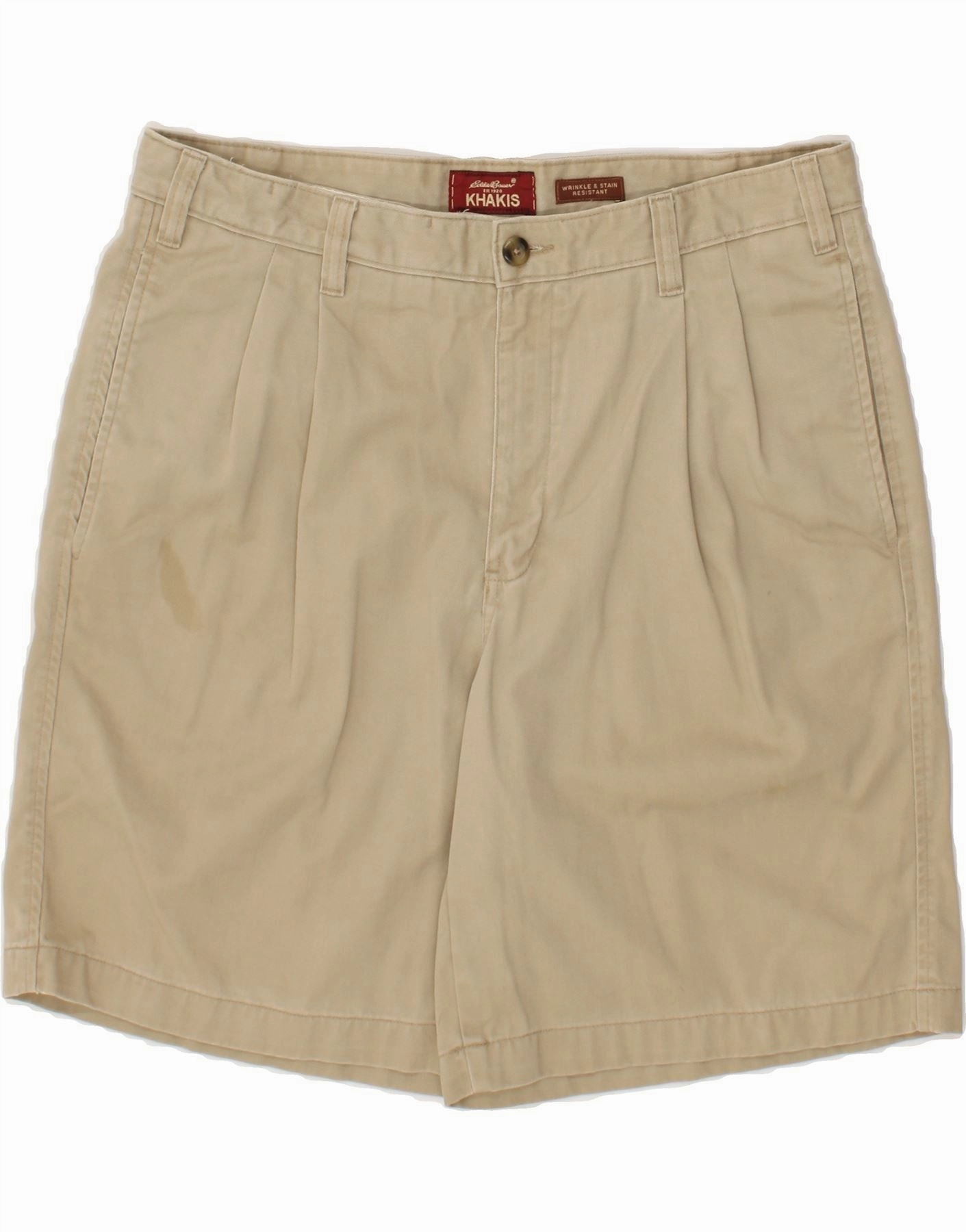 entertainment industry EDDIE BAUER Mens Pegged Chino Shorts W36 Large  Beige Cotton