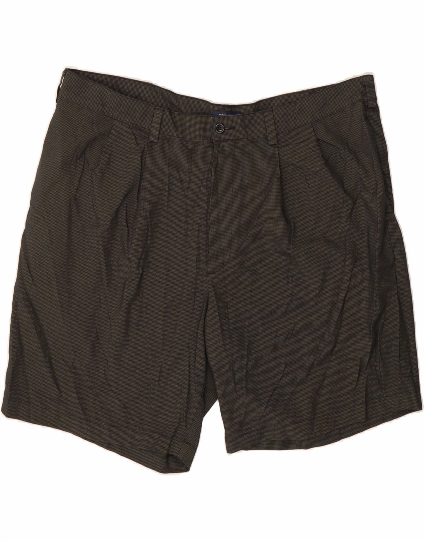 DOCKERS Mens Pegged Casual Shorts W40 XL Grey Check Rayon Gym apparel souvenir choice
