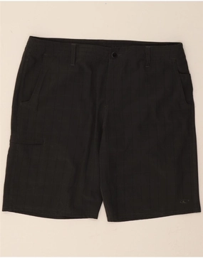 RecycledPolyester Quick Dry Material O'NEILL Mens Cargo Shorts W36 Large Grey Check Polyester