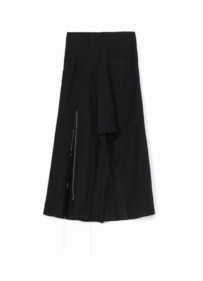 Layer Friendly Feminine Cut LINEN CLOTH L ROUND HEM SKIRT
