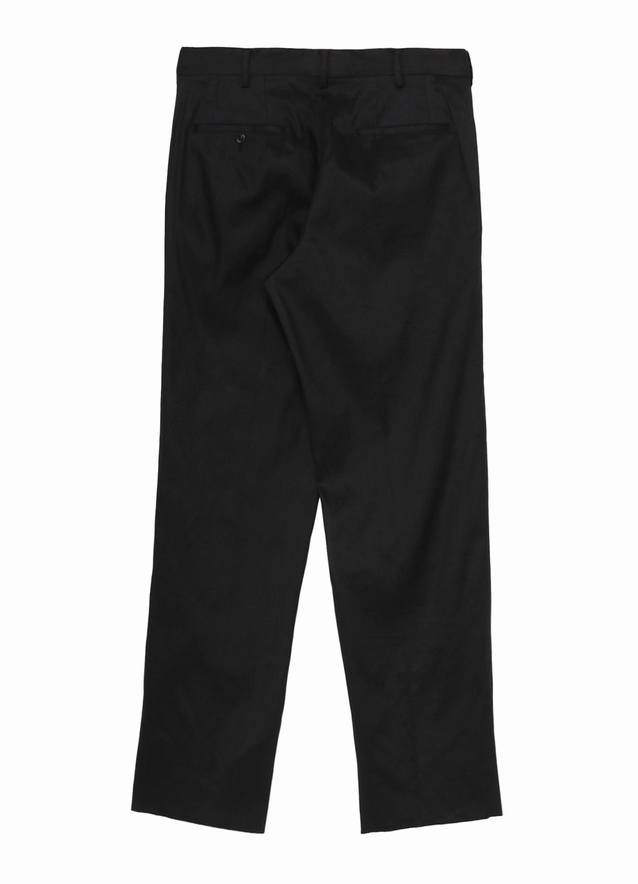 LINEN COTTON TWILL NO-TUCK PANTS Water-resistant
