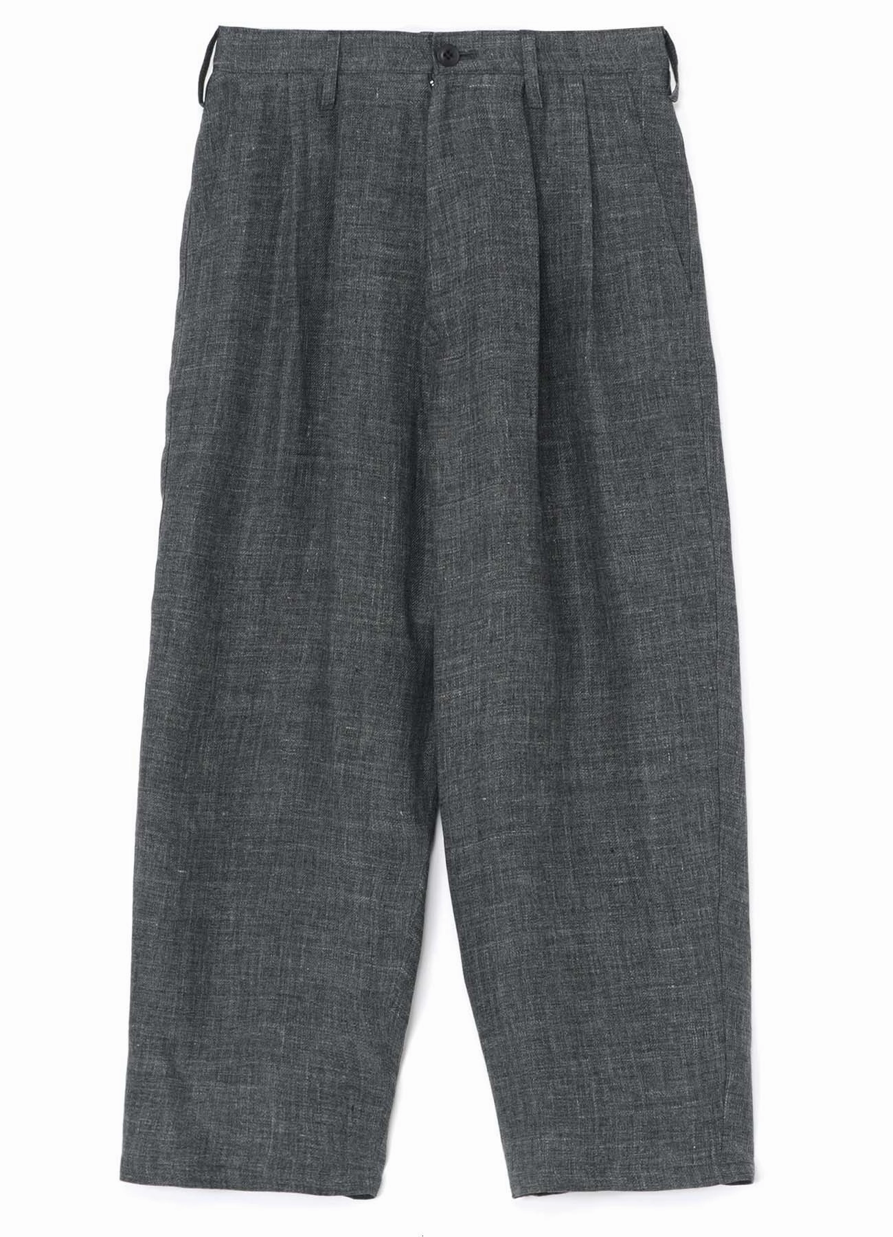 Moisture Wicking Technology Everyday Wear LINEN TWEED PLEATS TAPERED PANTS