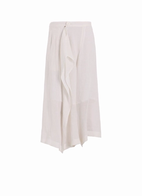 LINEN UNTWISTED LAWN SKIRT PANTS Customizable length