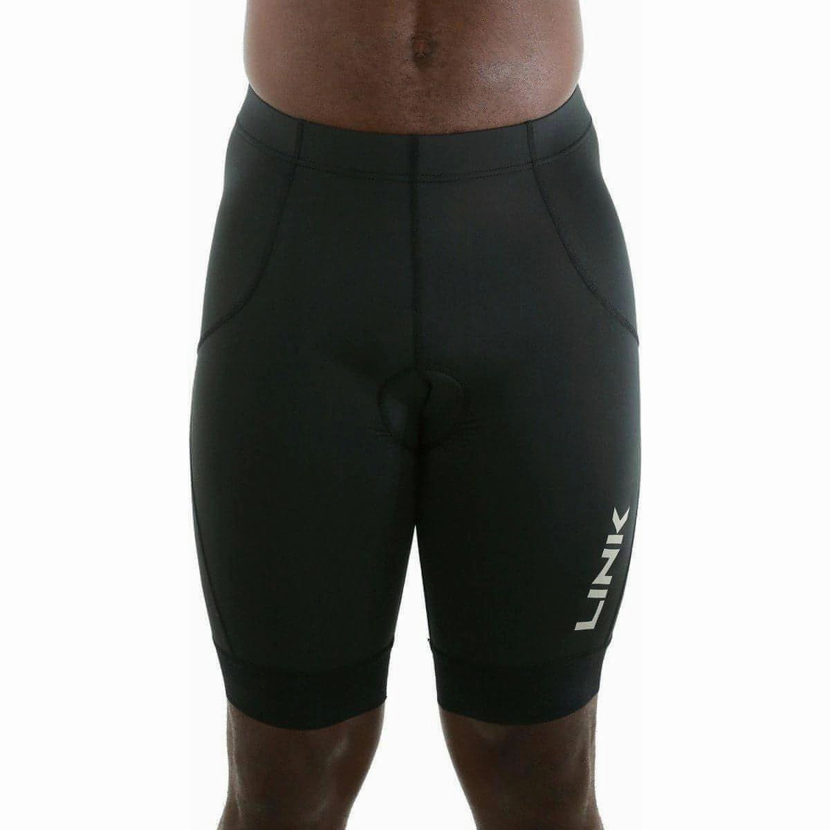 Link Ride Mens Cycling Shorts - Black Snag Free Zipper Easy Layer