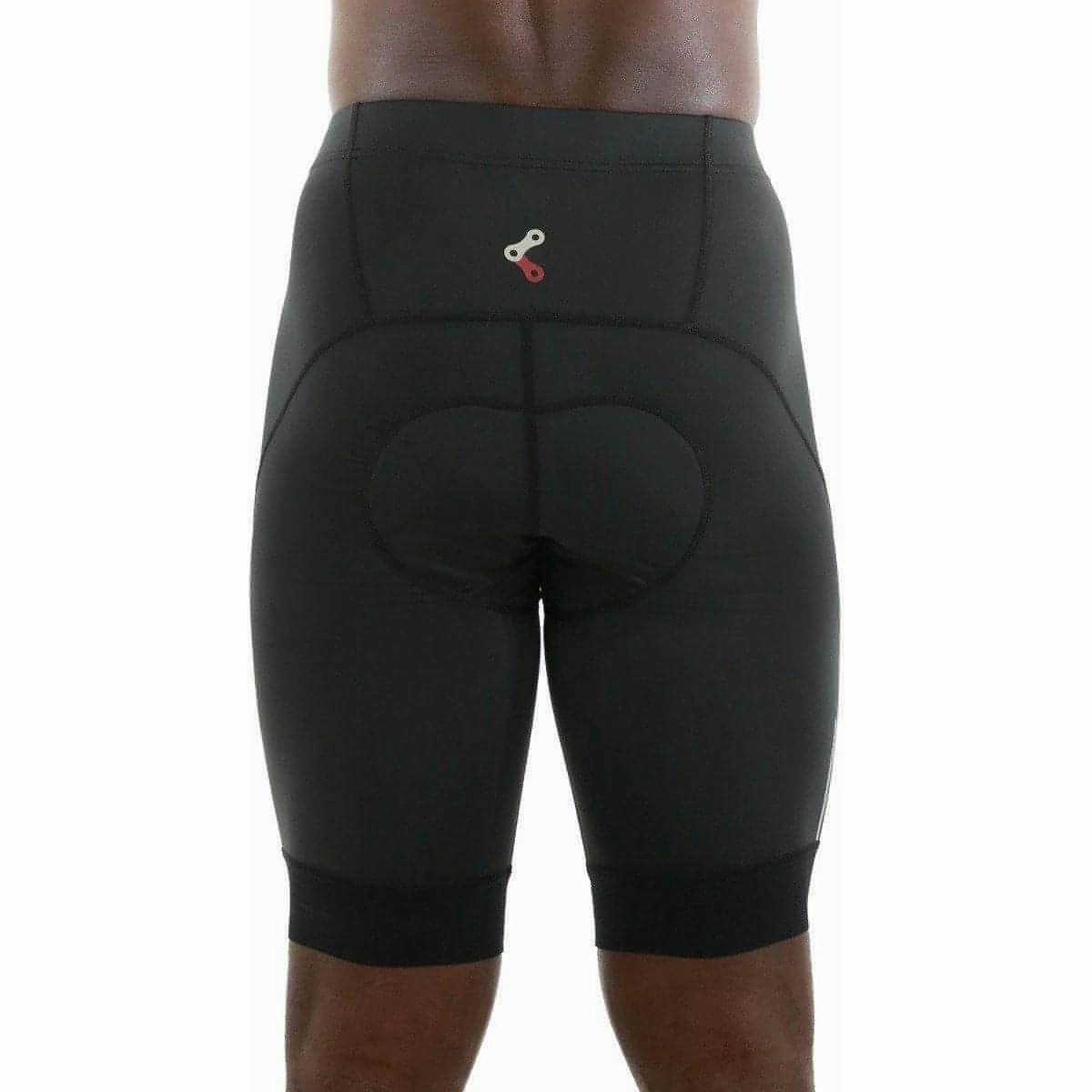 Link Ride Mens Cycling Shorts - Black Four Way Stretch Smooth Fit