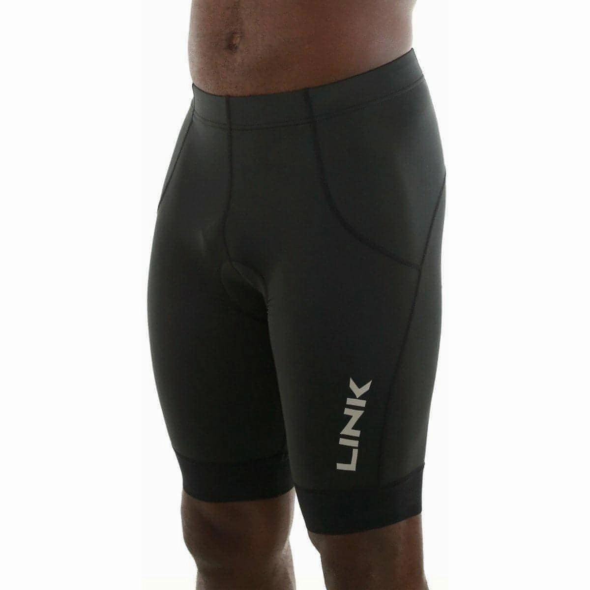 Link Ride Mens Cycling Shorts - Black Travel Comfort