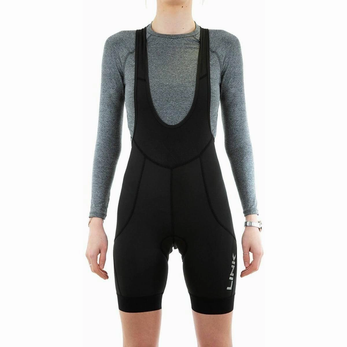 Link Ride Womens Cycling Bib Shorts - Black Bright Hues