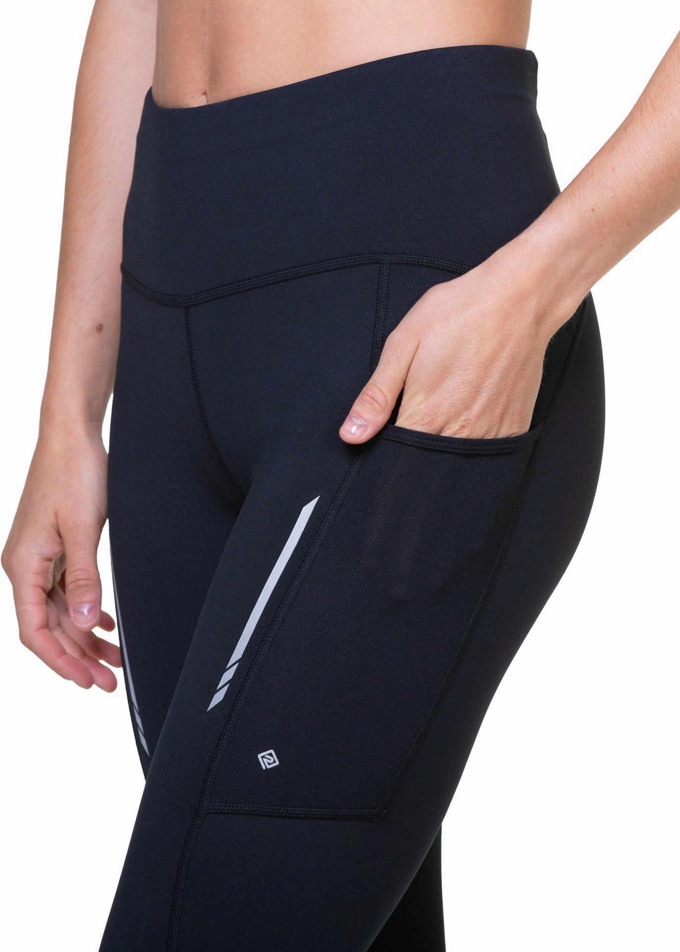 Clean Fit Ronhill Tech Reflect Womens Long Running Tights - Black