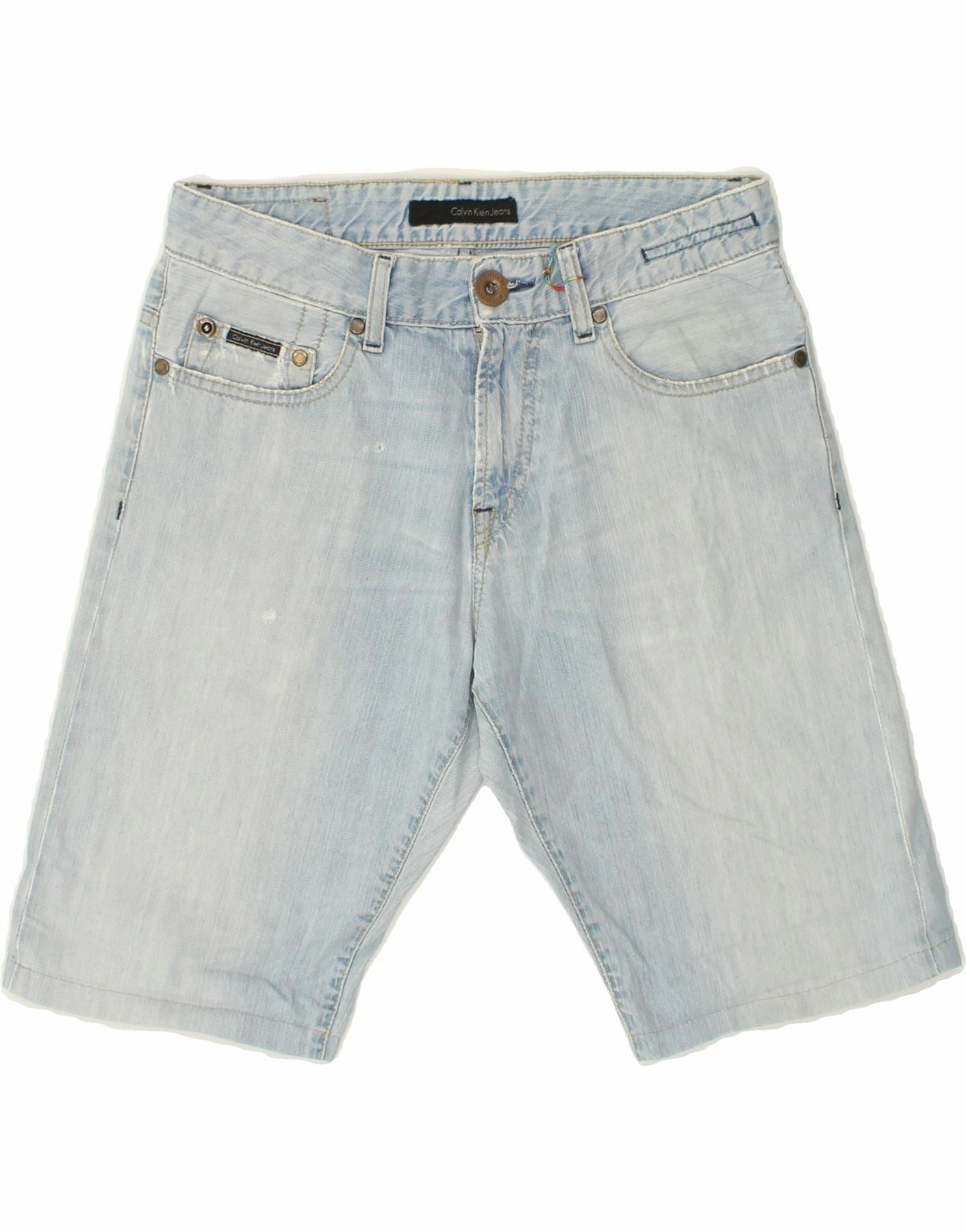 All Season Core Stretch CALVIN KLEIN Mens Denim Shorts W29 Small  Blue