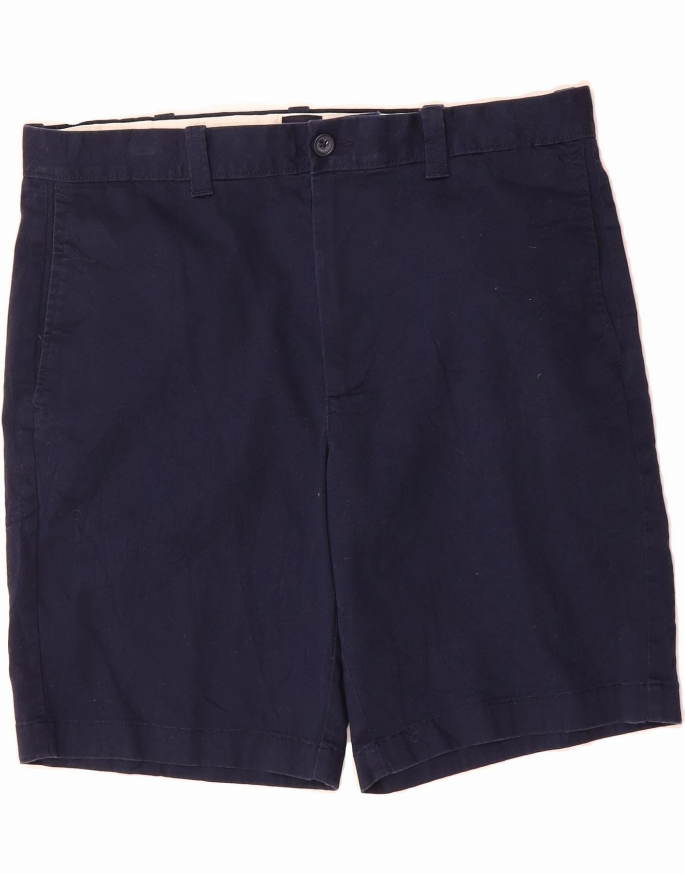 J. CREW Mens Chino Shorts W35 Large Navy Blue Cotton light feel