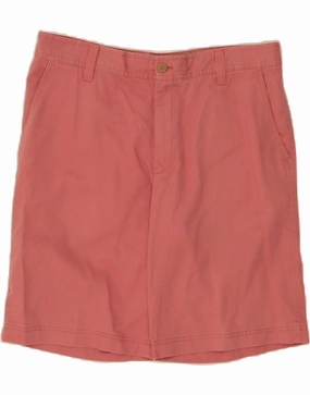 IZOD Mens Salt Water Chino Shorts W35 Large  Pink Cotton Stretch performance Wrinkle Resistant Material