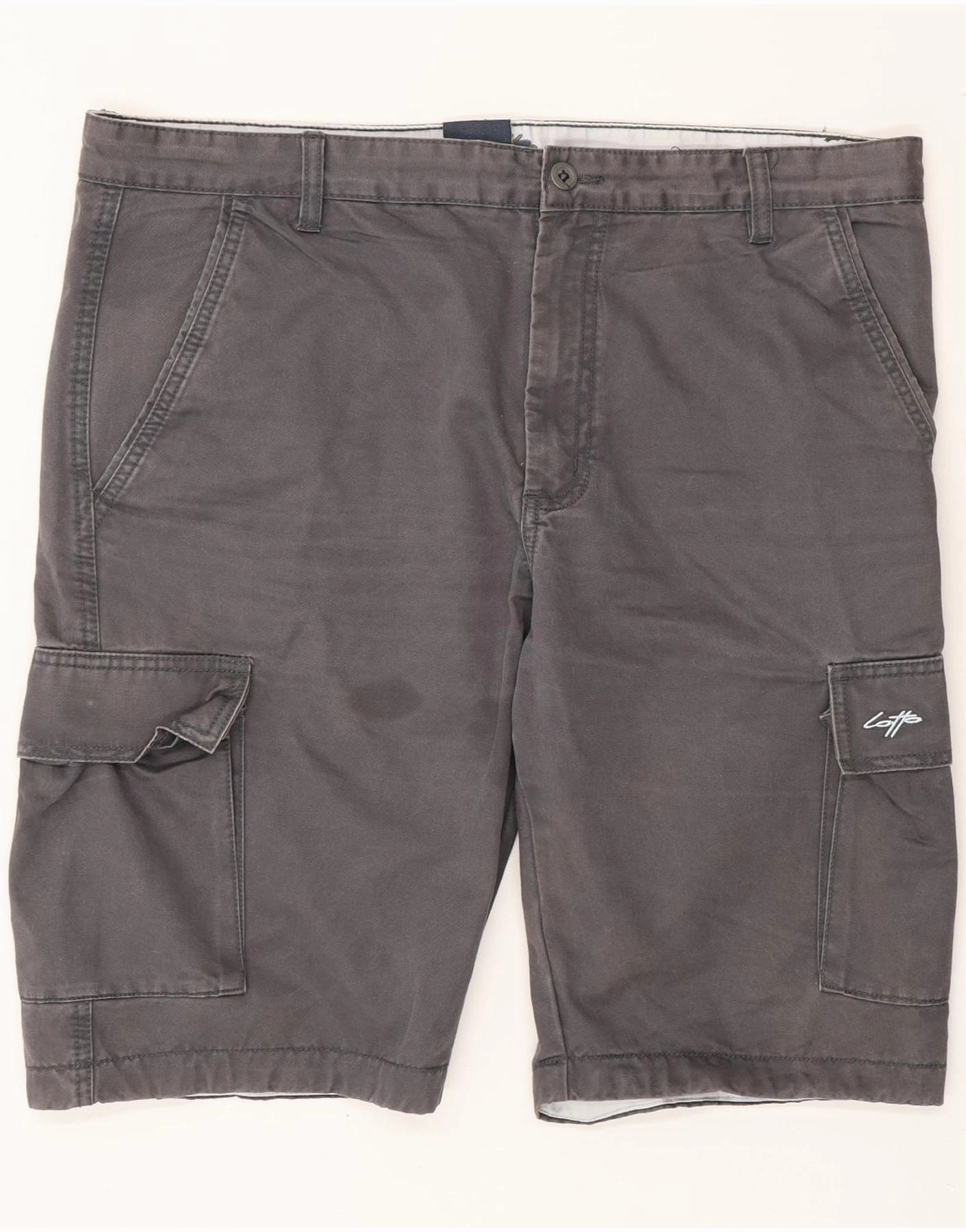 Quick Access Cargo Pockets LOTTO Mens Cargo Shorts 2XL W42  Grey Cotton