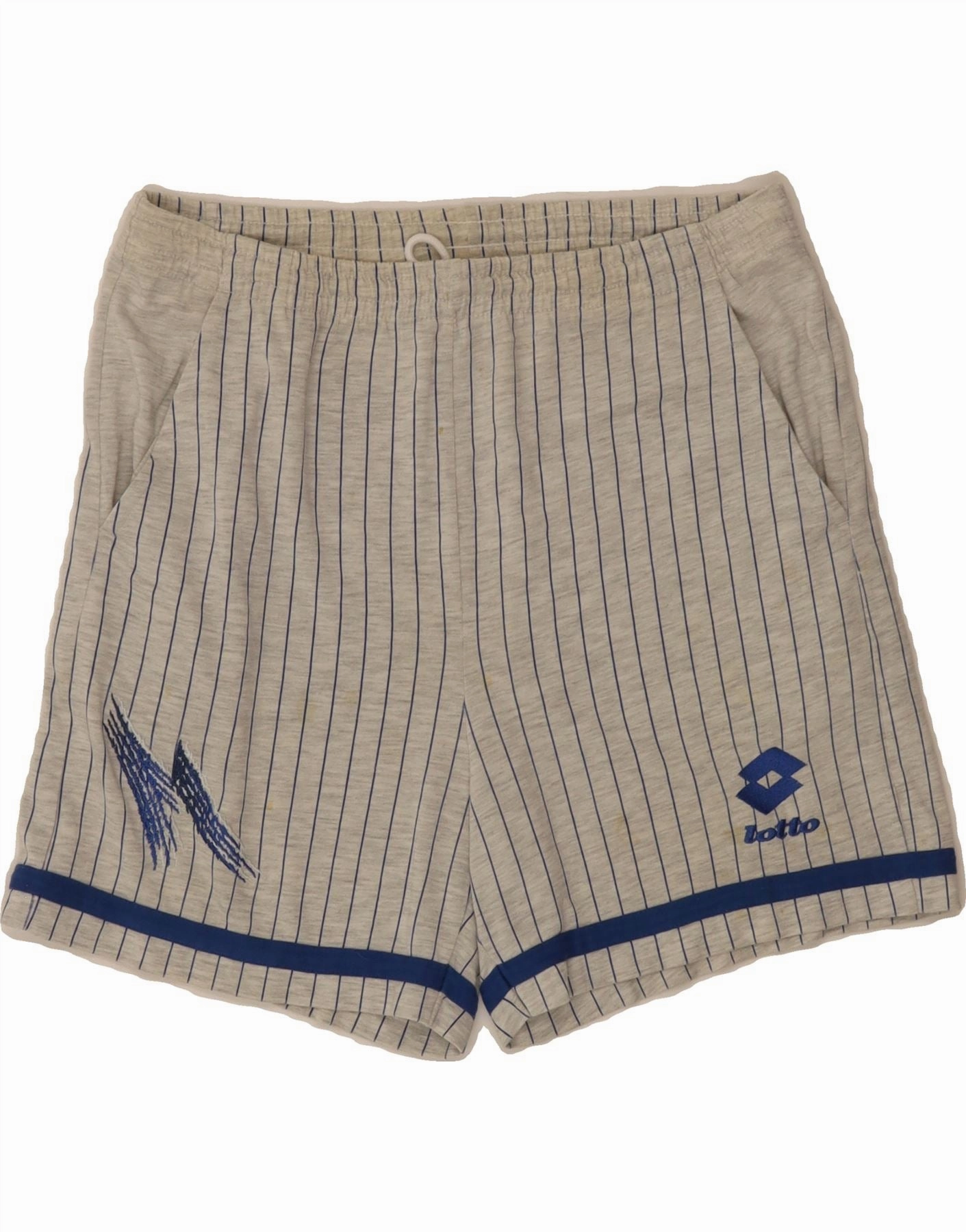 LOTTO Mens Casual Shorts UK 38/40 Medium  Grey Pinstripe Polyester Comfortable clothing Ultra Lightweight Build