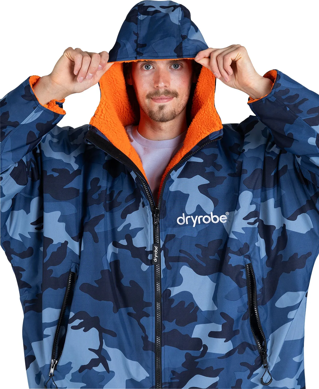 SweatWicking Fabric Dryrobe Advance Long Sleeve Changing Robe - Blue Camo