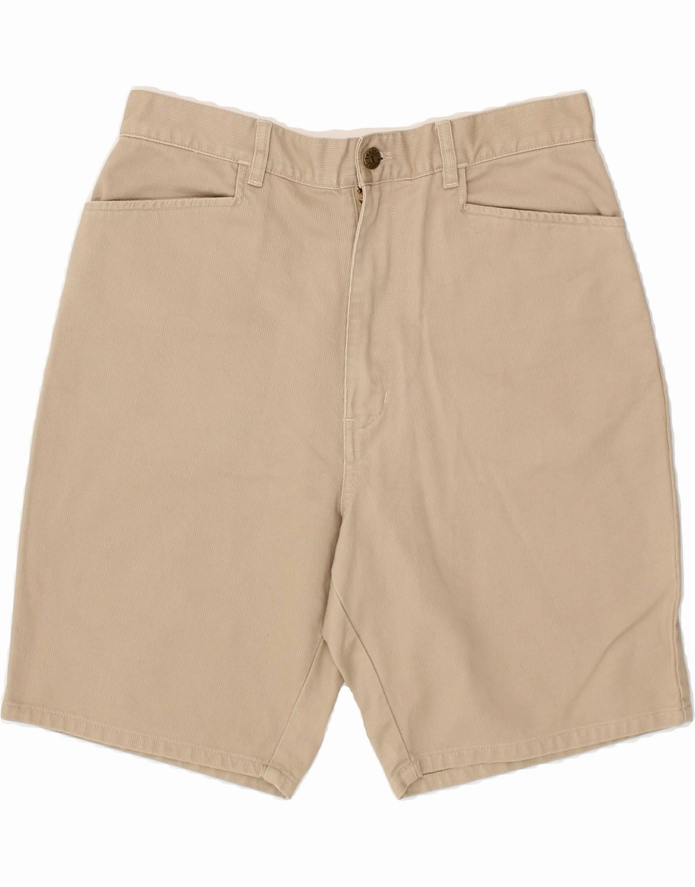 Core Fit VINTAGE Mens Casual Shorts W34 Large Beige Cotton