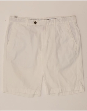 BROOKS BROTHERS Mens Bermuda Shorts W38 XL White Cotton Easy Match