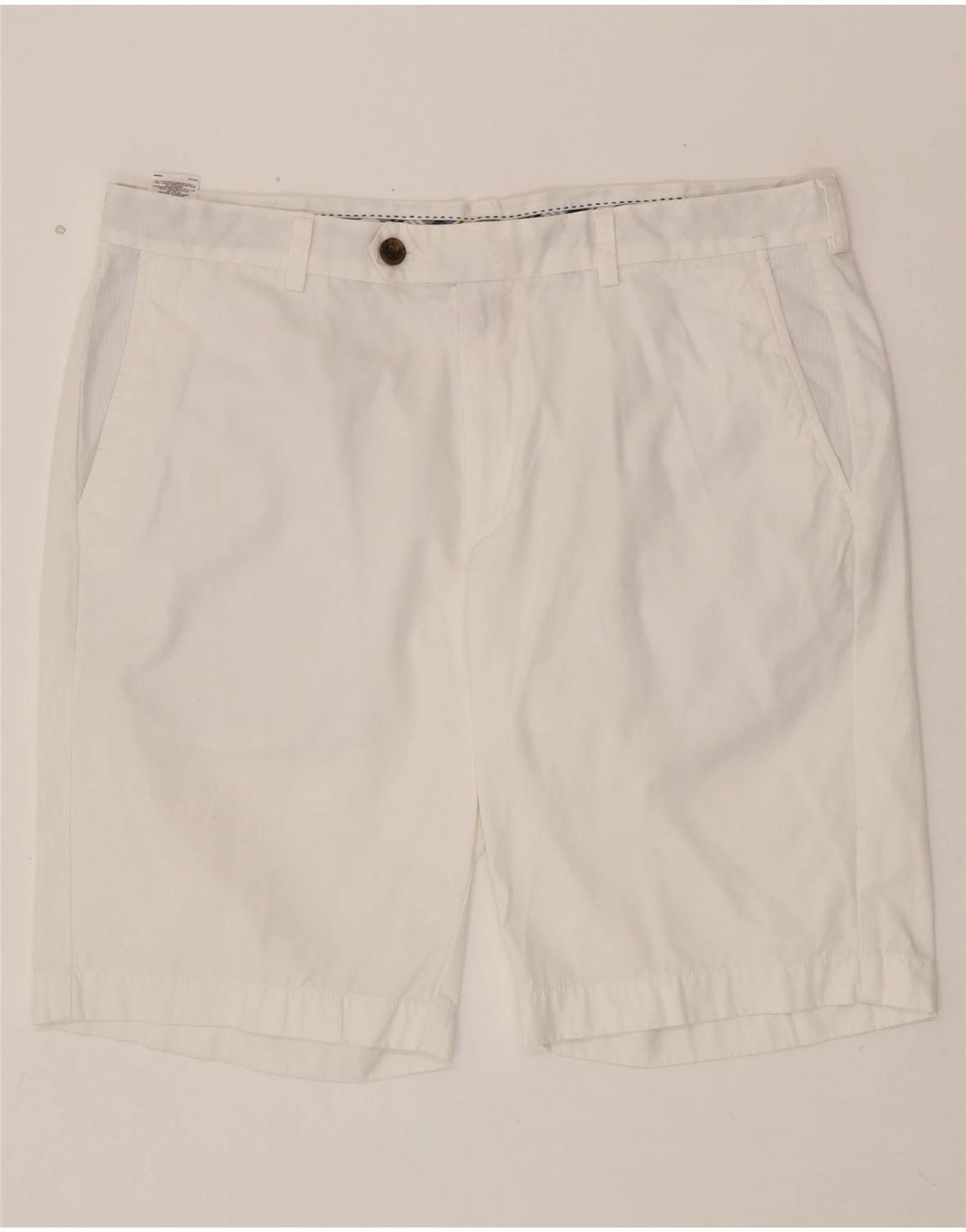 BROOKS BROTHERS Mens Bermuda Shorts W38 XL White Cotton Easy Match
