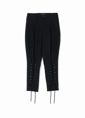 Adventure Ready FrictionResistantEdging LOW TWIST SERGE PANTS WITH LACE-UP DETAILS