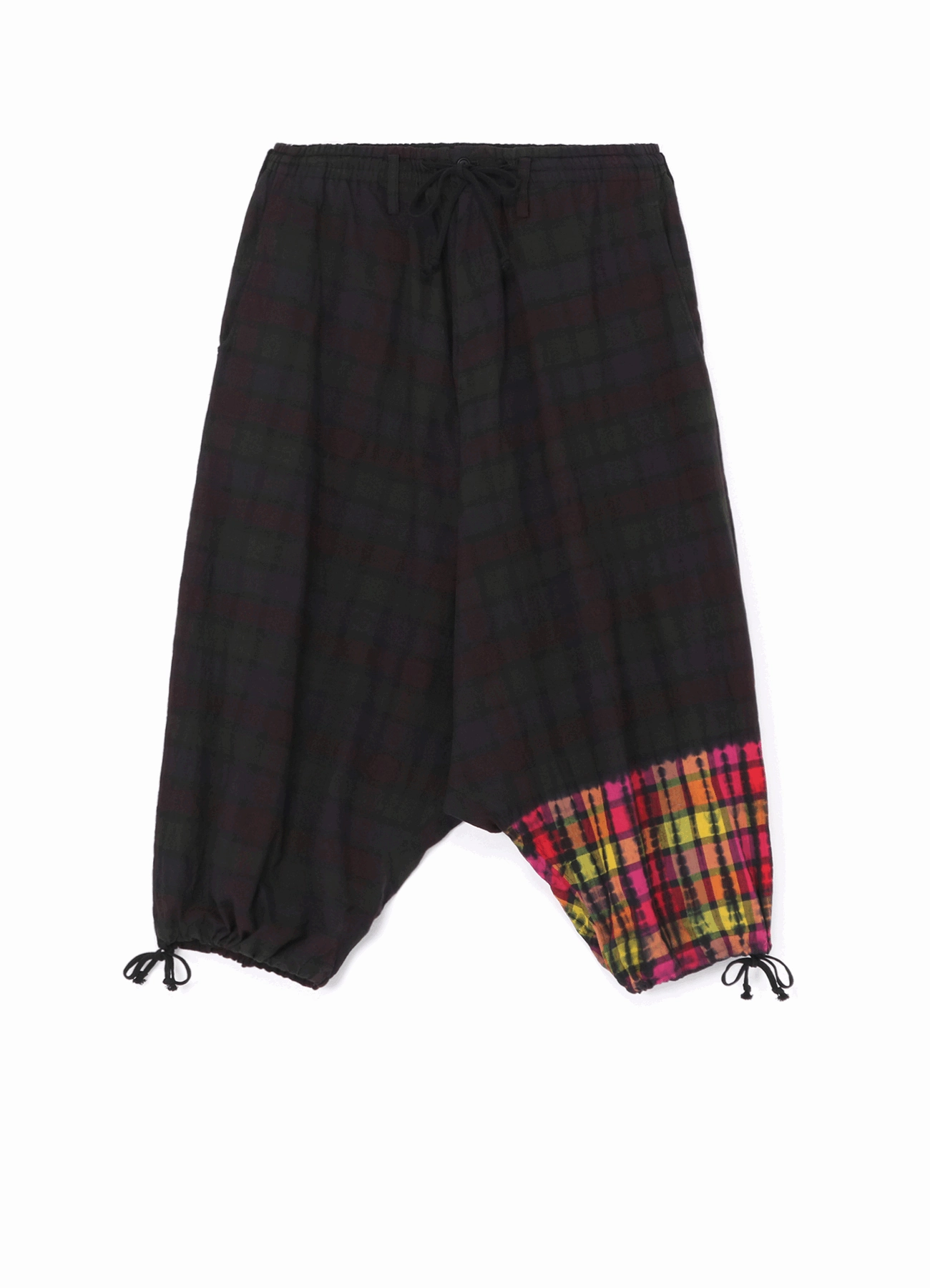 INDIAN MADRAS CHECK TIE-DIE BALLOON SARUEL PANTS Organic Cotton