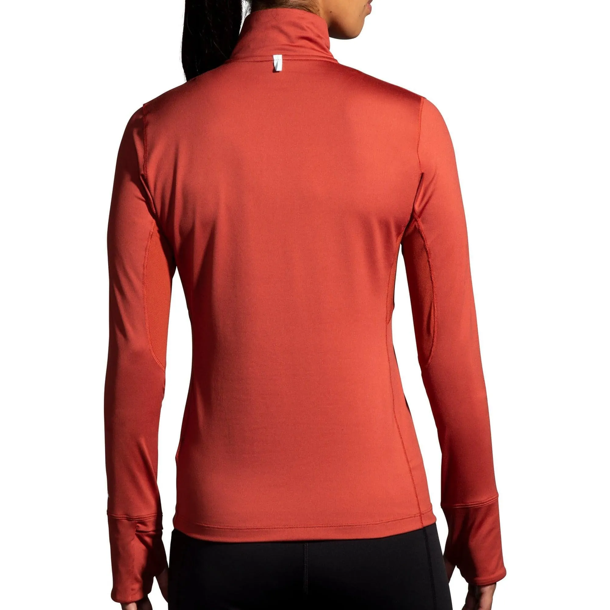 Brooks Dash Half Zip Long Sleeve Womens Running Top - Red Versatile Layering Piece