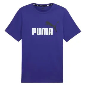 Ribbed Collar Trim PUMA Mens Essentials  2 Colour Logo Tee