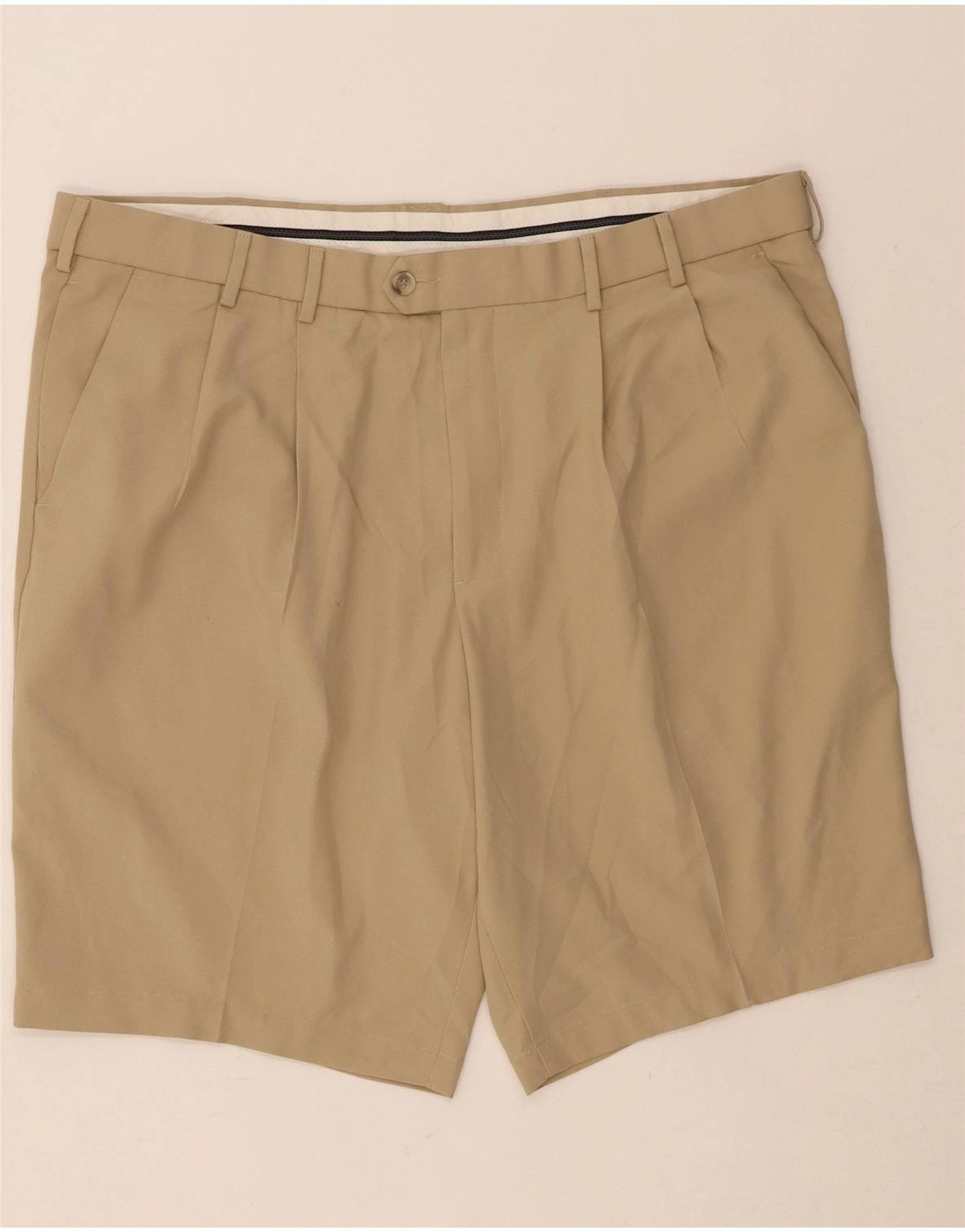 DOCKERS Mens Pegged Chino Shorts W40 XL Beige Polyester Machine-washable
