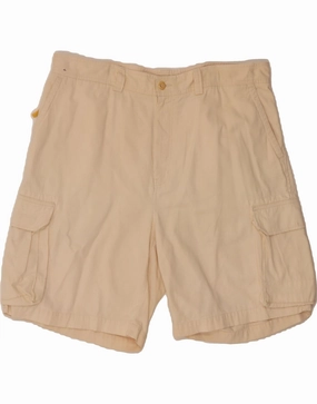 NAUTICA Mens Clipper Relaxed Fit Cargo Shorts W40 XL Off White Cotton outdoor concert style