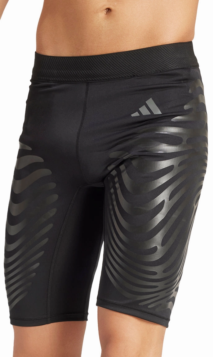 adidas Adizero Control Mens Short Running Tights - Black QuickAdjustStraps Flexible Stitching