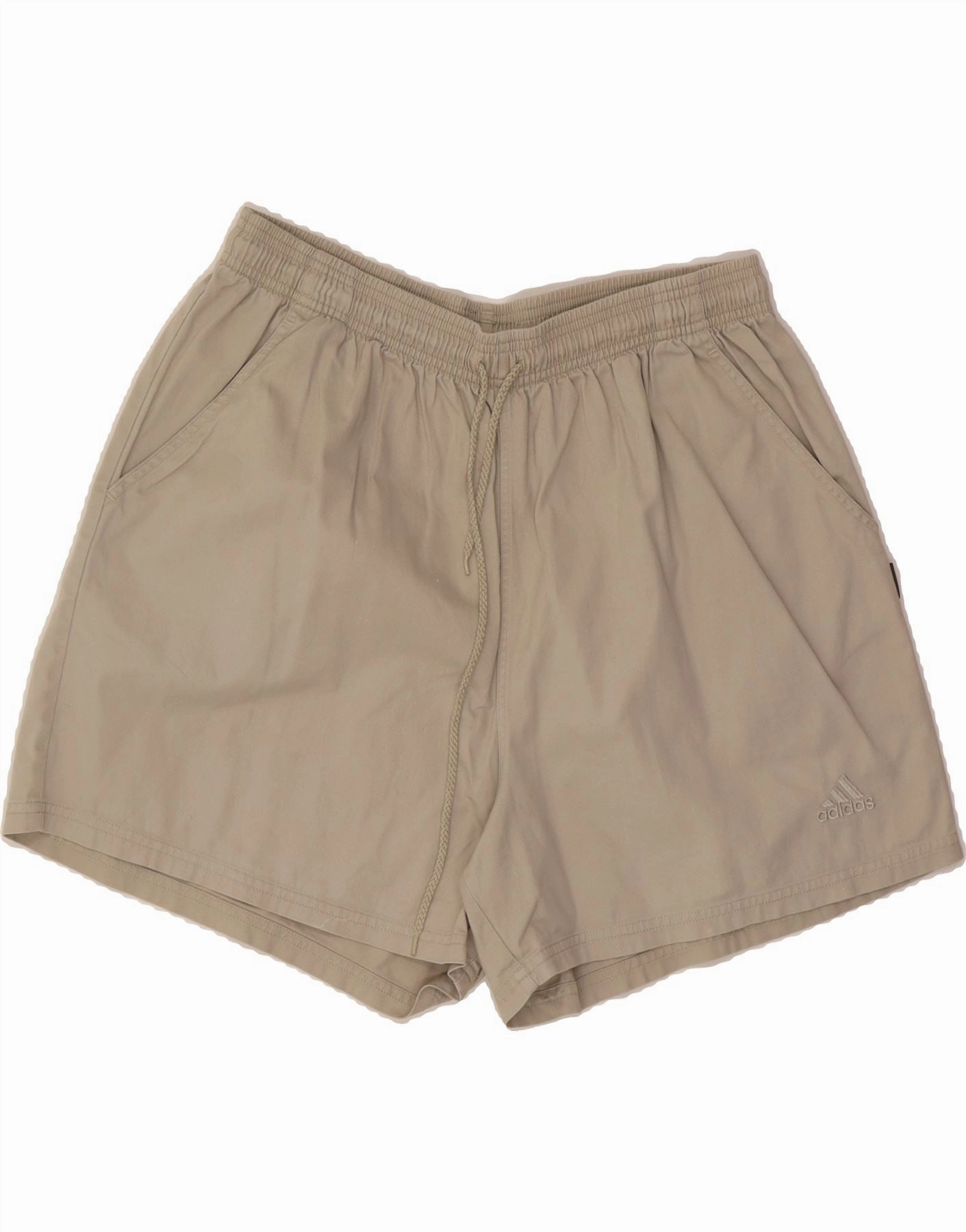 ADIDAS Mens Casual Shorts XL W40 Beige Cotton Simple Mood