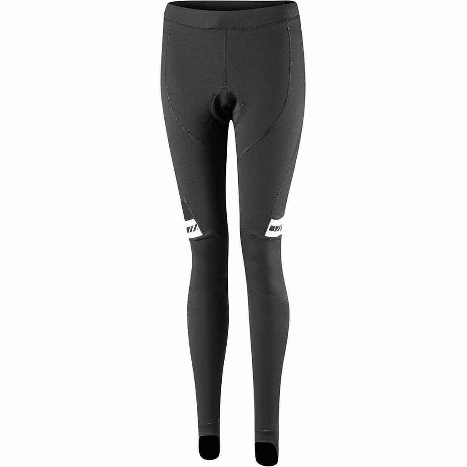 Double Layered Knee Patches Chic Fit Madison Sportive Shield (With Pad) Waterproof Womens Cycling Tights - Black