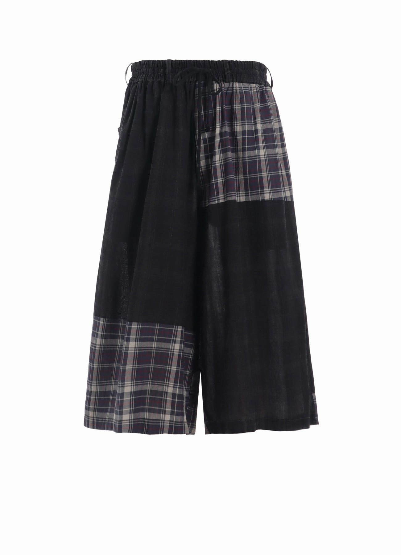 MultiPocketSystem Quick-Dry Fabric MADRAS CHECK PIGMENT PRINT CULOTTE PANTS