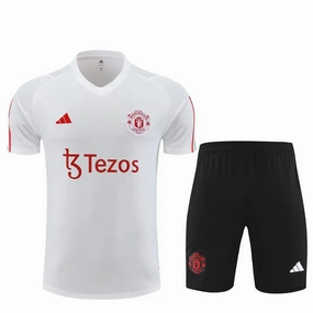 Manchester United Short Sleeve Training Suit For Men T-shirt/short Silicone Grip Hemline