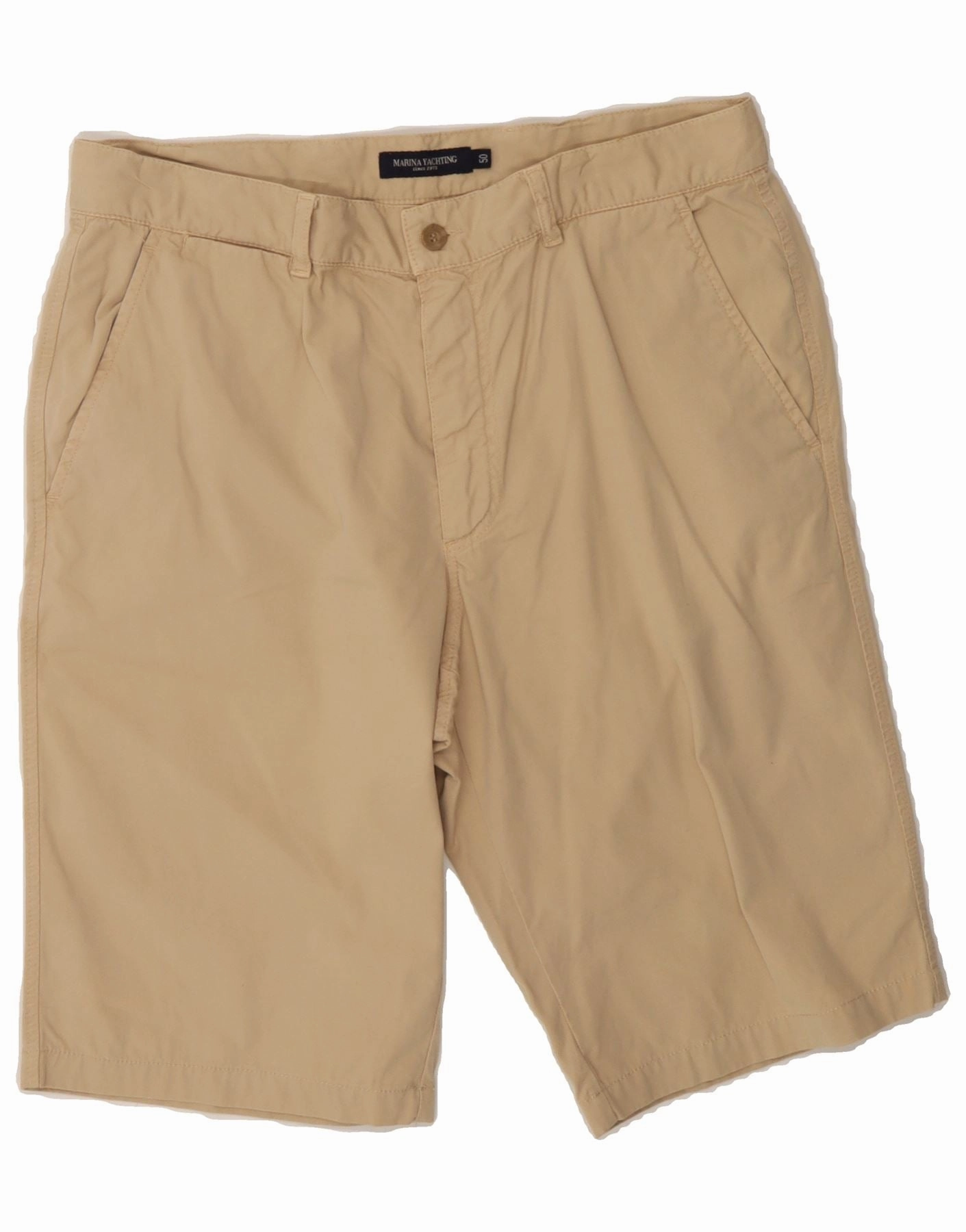 MARINA YACHTING Mens Chino Shorts IT 50 Large W34 Beige Cotton fresh start Fashionable Look