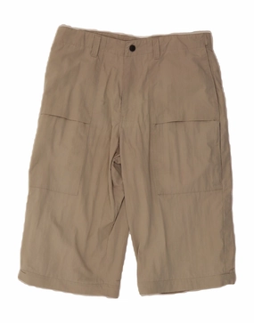 MARKS & SPENCER Mens Cargo Shorts W32 Medium Beige Cotton hiking clothes