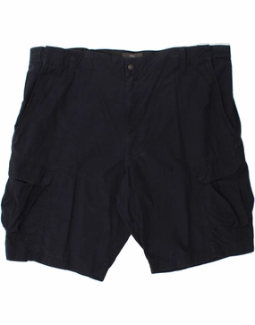 No Slip Gripper watch MARKS & SPENCER Mens Cargo Shorts W44 2XL Navy Blue Cotton
