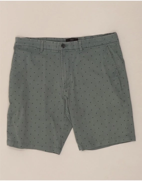Bold Patterns Windproof Design MARKS & SPENCER Mens Chino Shorts W36 Large Blue Spotted Cotton