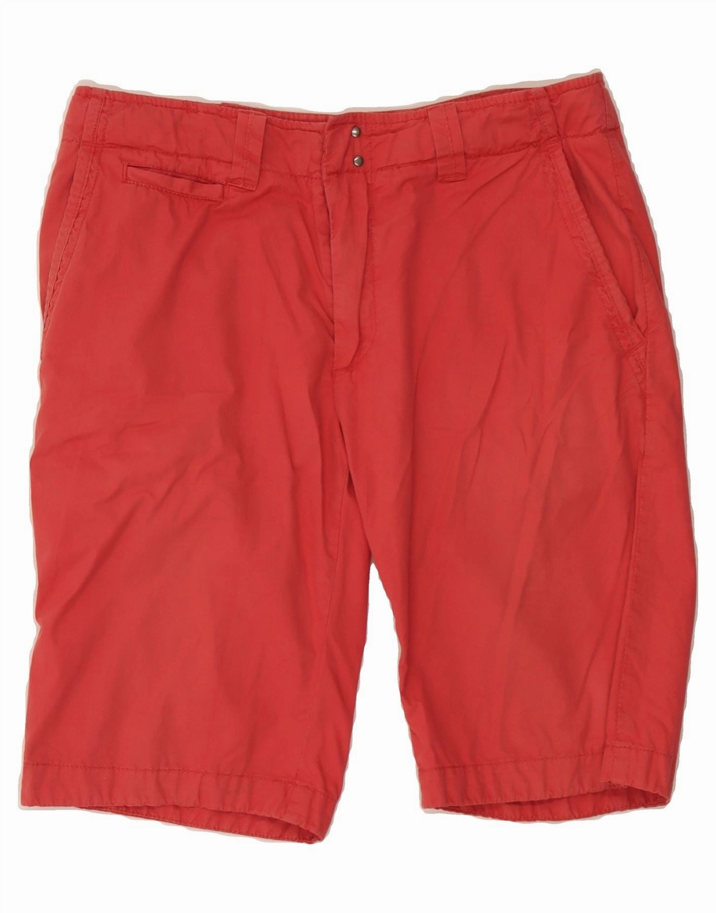 Recycled Polyester Blend Sporty Casual MARLBORO CLASSICS Mens Chino Shorts EU 48 Medium W32 Red