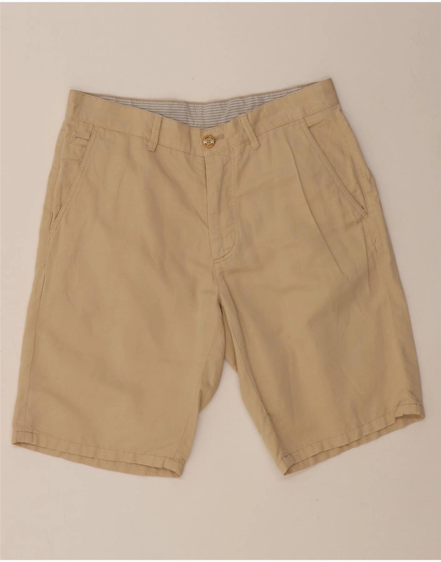 ski wear MASSIMO DUTTI Mens Chino Shorts EU 38 Small W30  Beige Cotton