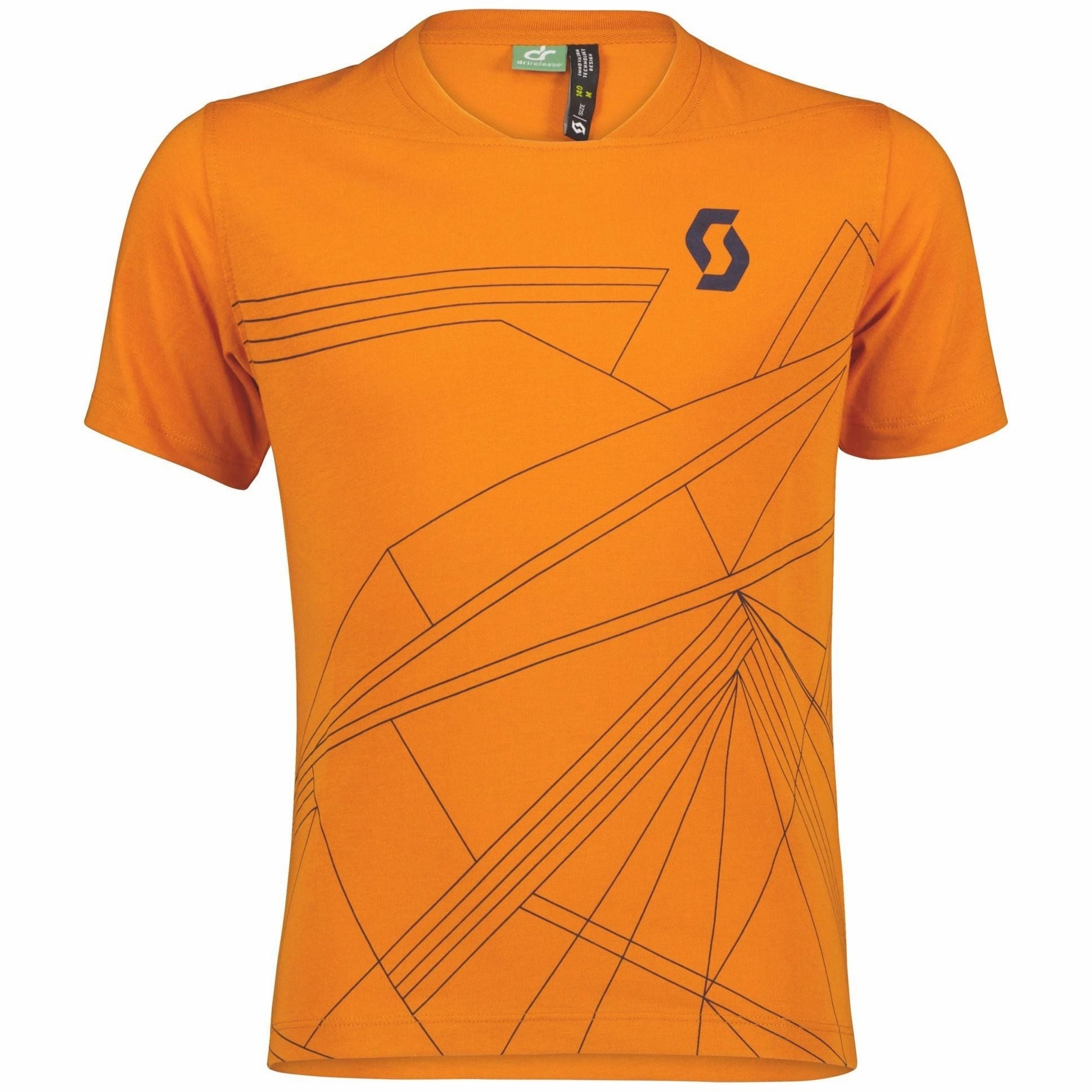 Crisp Details Scott Trail 10 Dri Junior Short Sleeve Cycling Jersey - Orange