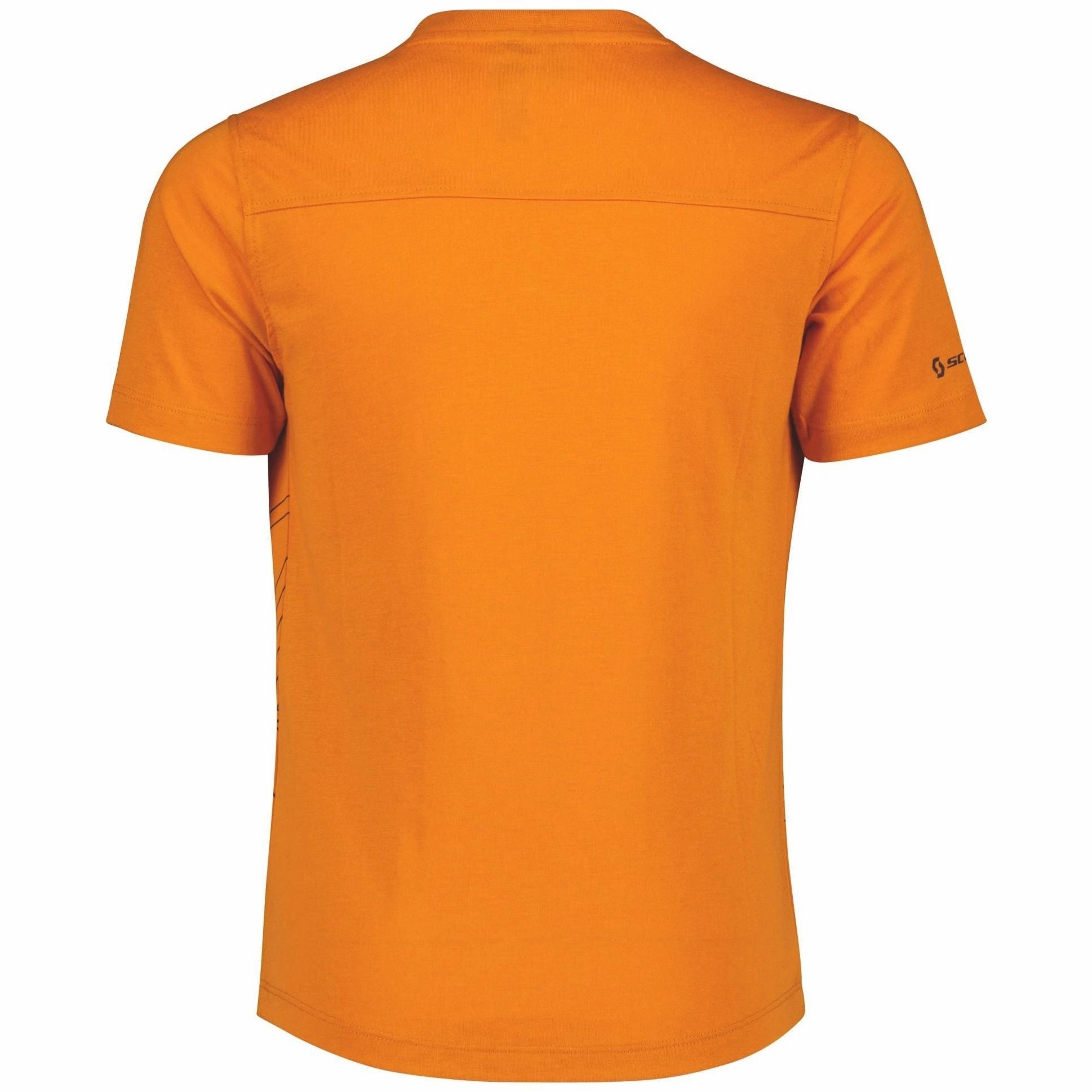 Scott Trail 10 Dri Junior Short Sleeve Cycling Jersey - Orange Ventilated Back Panels Compact Knit Texture