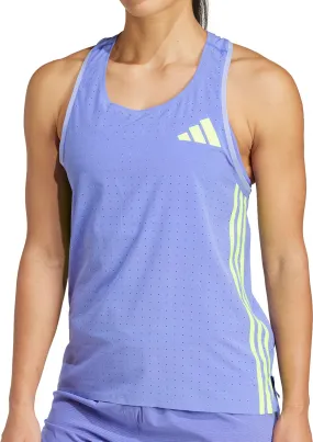 Sporty Style adidas Adizero Promo Womens Running Vest Tank Top - Blue