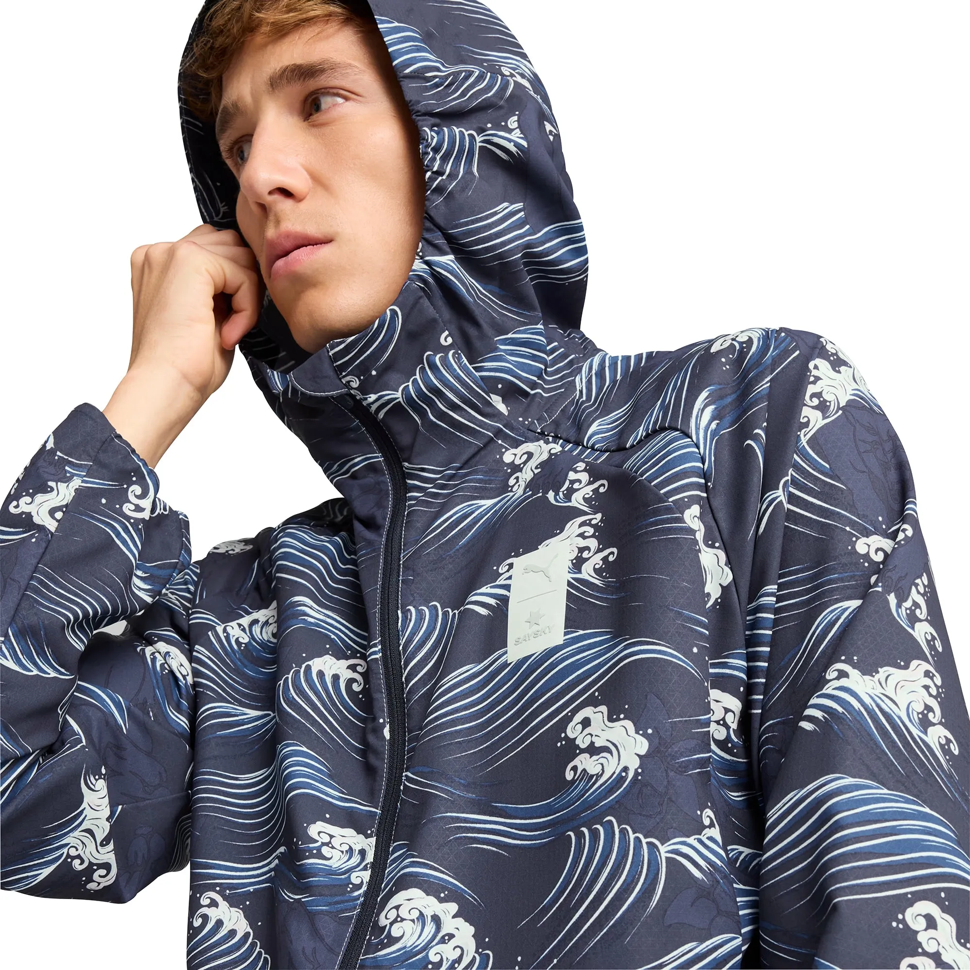 InsulatedLayer Puma X SAYSKY Graphic Mens Running Jacket - Blue