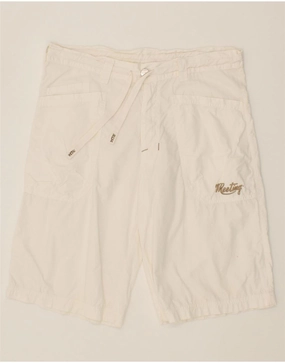 MEETING Mens Casual Shorts Large W36 White Cotton Flex Foam Insert garden work