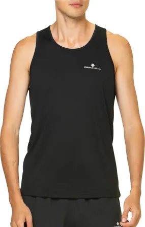 Ronhill Core Mens Running Vest - Black low altitude use Ergonomic Seaming