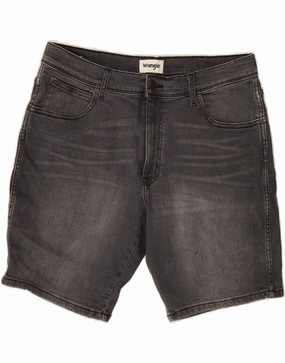 Stretch waistband WRANGLER Mens Texas Denim Shorts W32 Medium Grey Cotton